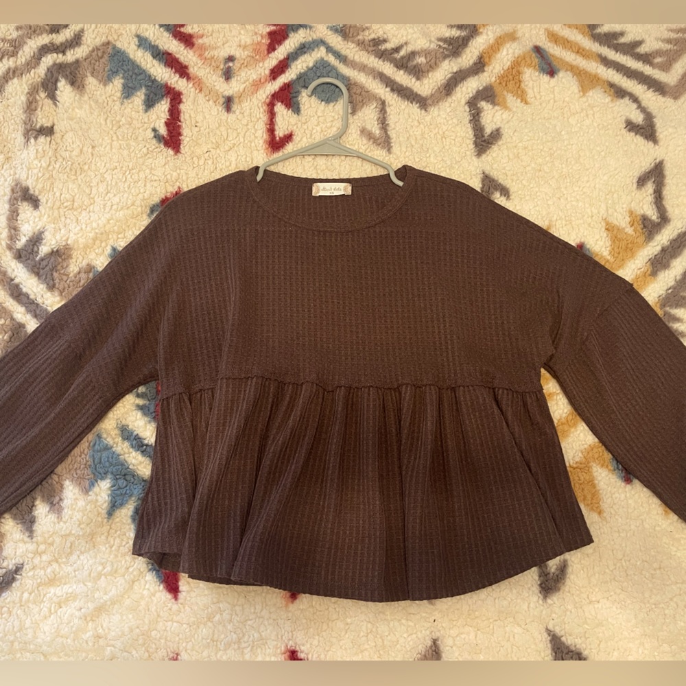 Cropped babydoll top